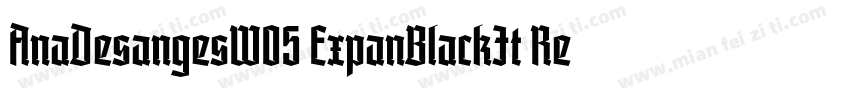 AnaDesangesW05 ExpanBlackIt Regular字体转换